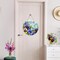 Welcome Spring Summer Floral Flower Sign for Front Door Decor, Pansy Dragonfly Wood Door Hanger for Outdoor Outside Porch, Seasonal Vintage Wooden Wreath Indoor Wall Hanging Decoration